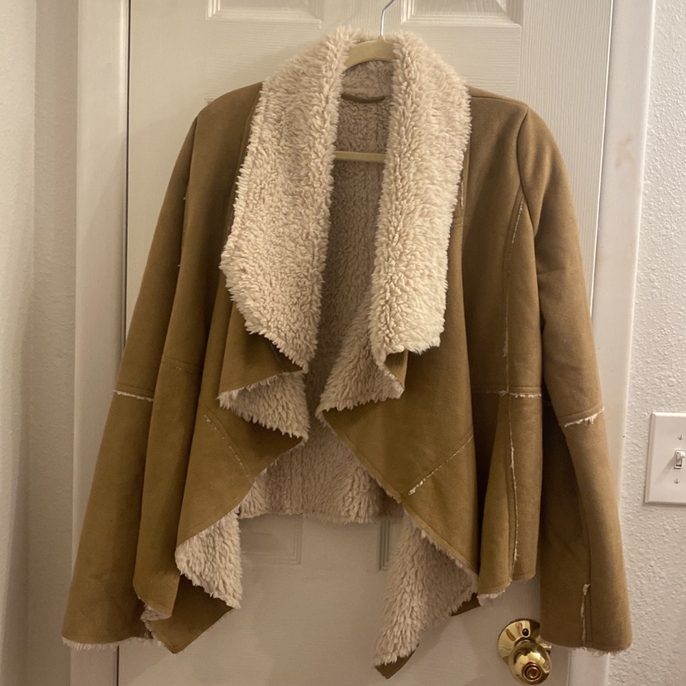 Oversized Waterfall Draped Jacket - image 5